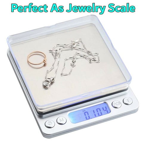 Krawn KW-46011 Accurate Digital Jewerly Scale from 0.01 to 500 Grams - White
