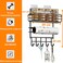 Cozy Nest Multi-Tier Spice Rack Fridge Storage Organizer Metal Hanging Basket with 5-Hooks &amp; Towel Stand for Refrigerator Bottles and Spice Jar Holder (29 * 23 * 9.5 cm)