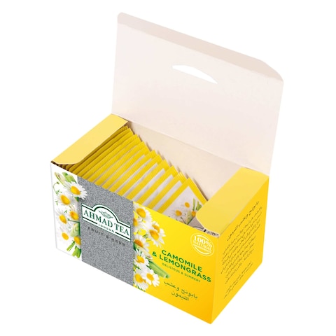 Ahmad Tea Chamomile Lemon Grass Tea 20 Foil Enveloped Tea Bags