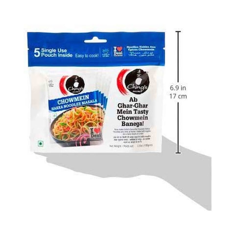 Ching&#39;s Secret Masala Chowmein Hakka Noodles, 20g Pack of 5