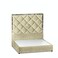 In House Victoria Velvet Bed Frame - King - 200x200 cm - Beige