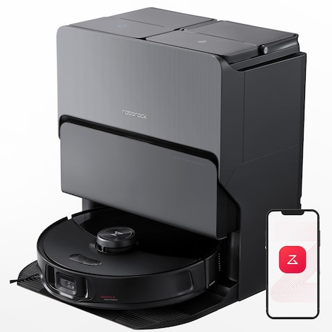 Roborock S8 MaxV Ultra Robot Vacuum &amp; Sonic Mop, 10000 Pa Suction, Auto Empty &amp; Refill, Detergent Dispenser, Obstacle Avoidance, Black