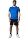 Mei Stylish Men T-Shirt And Shorts Set Suitable For Indoor And Outdoor, XXL Size, Black &amp; Blue