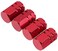 Generic 4 Pcs Aluminum Tire Wheel Rims Stem Air Valve Caps Tyre Cover Car Red