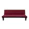 In House Asil 2 In 1 Sofabed Velvet Upholstered - Burgundy