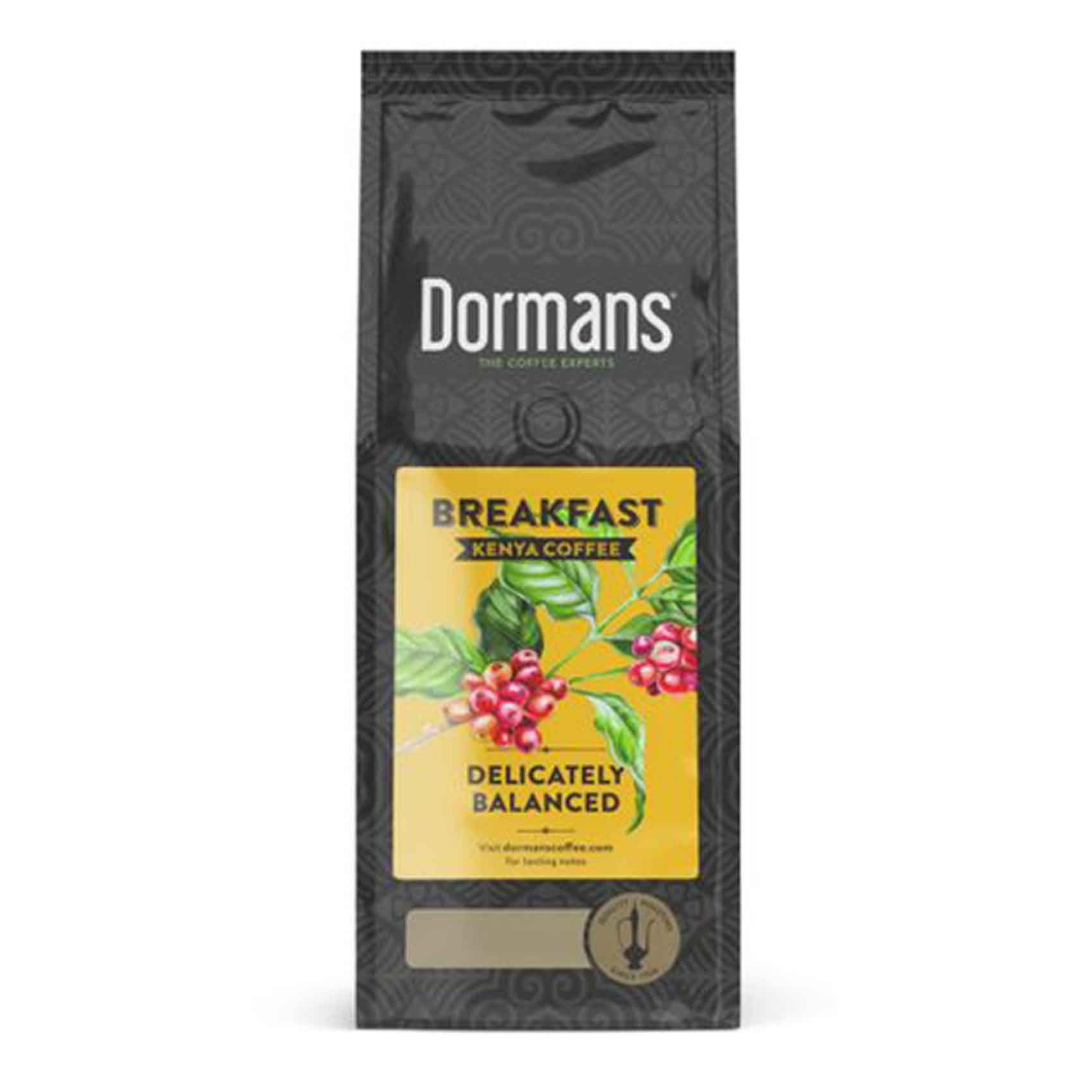 Dormans Breakfast Dark Chocolate Coffee Beans 375g