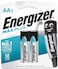 Energizer EP91BP2T Max Plus 1.5V Alkaline Batteries For Power Demanding Devices AA, 2 Pieces - Black