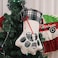 Red Dot Gift Pet Dog Paw Christmas Stocking (40 * 20cm), Xmas Tree Hanging Pendant Candy Gift Bag For Holiday And Pet Dog Storage Bag Christmas Party Mantel Decorations (Red, 1)