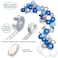 Balloon Garland Arch Kit Blue and White Silver 16Ft Long 100pcs Balloons Pack For Boy Baby Shower Birthday Party Centerpiece Backdrop Background Decorations