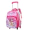 Baby Backpack 3Pcs For Baby Girls 1 lunch 1 Pencil Box And 1 Bag With Adjustable Strap For School 2 Wheels 14 Inch