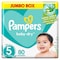 Pampers Aloe Vera Taped Diapers, Size 5, 11-16kg, Jumbo Box, 80 Diapers&nbsp;