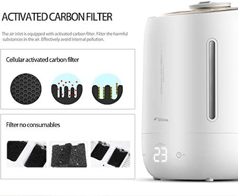 Deerma F600 Mute Ultrasonic Air Humidifier F301 Aromatherapy Oil Diffuser Humidifier 5L Intelligent Constant Humidity For Home Office