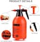2L Pressure Sprayer Watering Bottle Spray , Portable Pressurized Sprayer Multifunctional Pressure Watering Bottle for Garden, Plant, Flower (2 Litre, Orange)