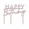 Ginger Ray Pink Acrylic Happy Birthday Cake Topper