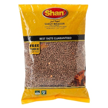 Shan Sabut Brown Masoor Lentils 500g