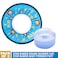 Star Babies - Adjustable Kids Shower Cap With Kids Powder Puff - Pack of 2 - Blue