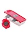 Generic Vegetable Cutter With 6 Interchangeable Steel Blades Slicer Red 380g