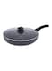 Delcasa Aluminium Frypan With Glass Lid Black 28centimeter