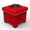 Eccentric Stool Cum End Table with Storage (Red)