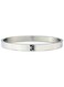 Hs - Stainless Steel Crystal Bangle Bracelet Silver