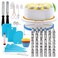 Generic-106 Pieces Cake Turntable Set Cake Fondantr Tool Kit Pastry Set Household Bakery Kitchen Baking Tools Set Cake Making Utility Set Type Tools Cake Turntable Icing Tips Pastry Bag Cake Brush Cut
