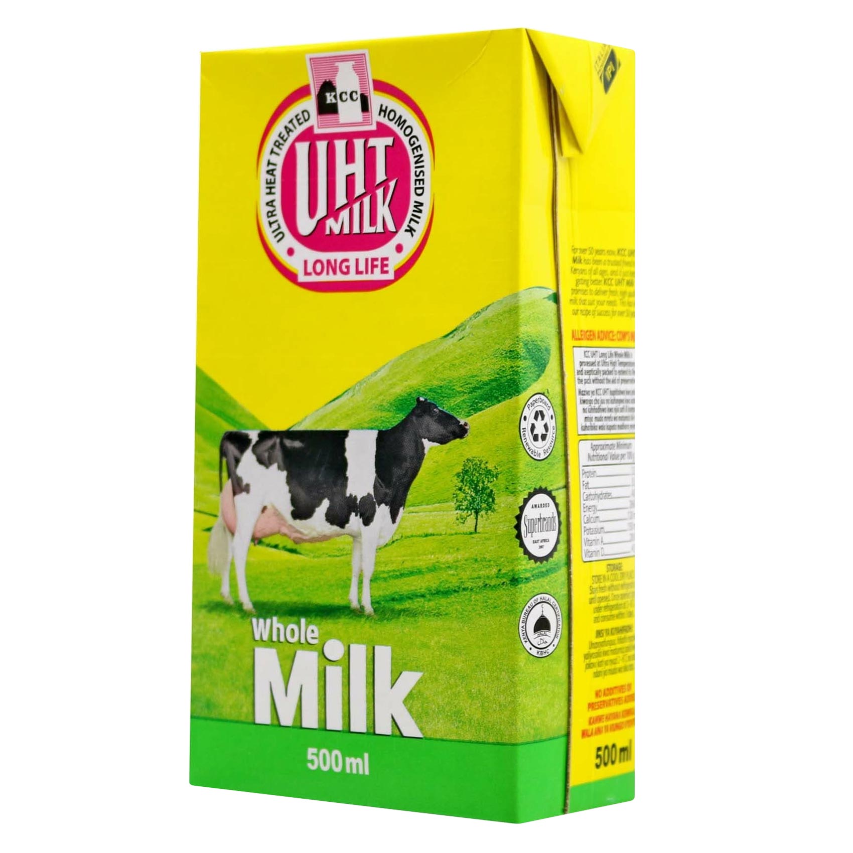 Kcc Uht Milk Full Cream 500Ml Long Life Online | Carrefour Kenya