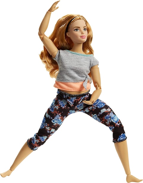 Barbie Made To Move Dolls With 22 Joints And Yoga Clothes, Floral, Pleach