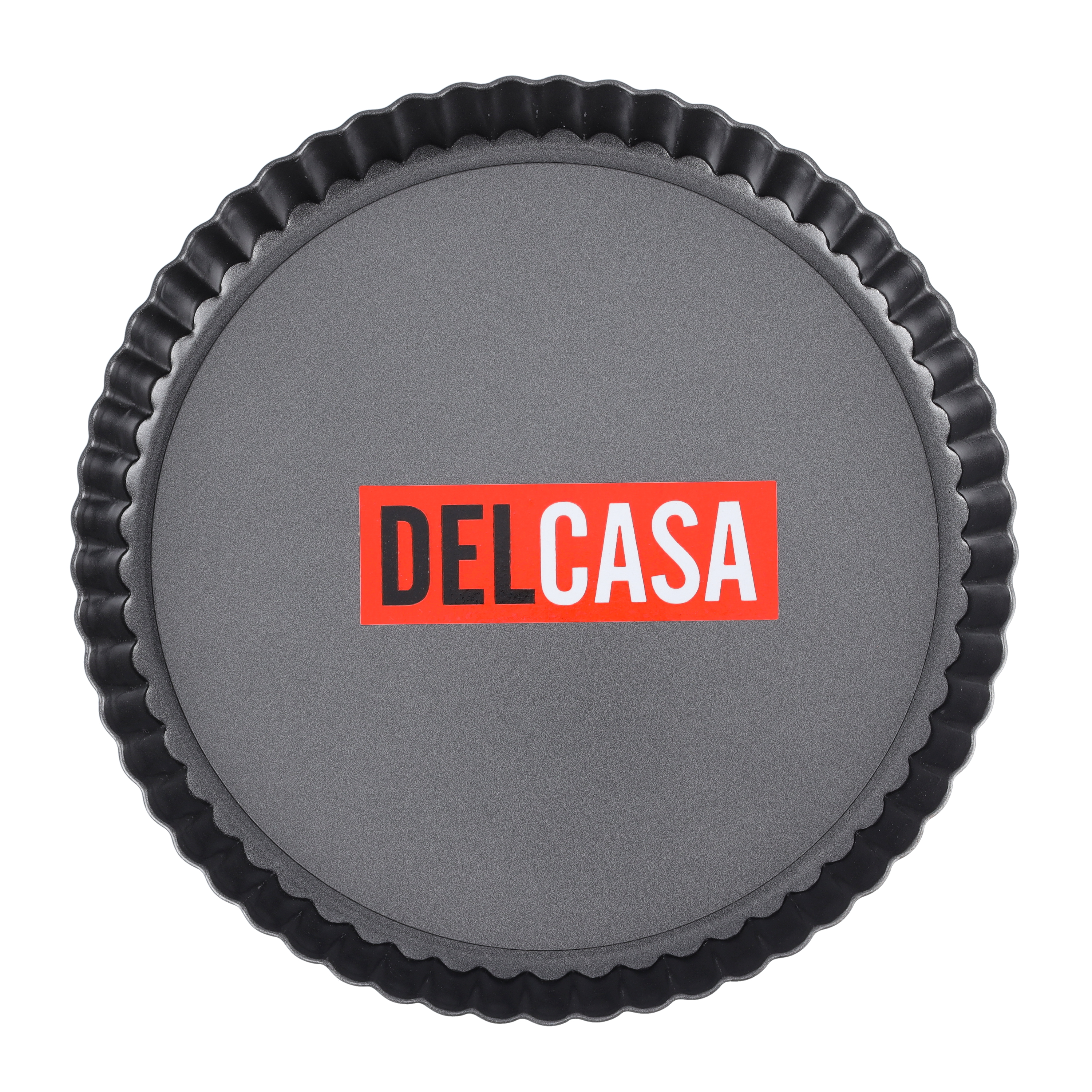 Delcasa Pie Pan With Loose Base, 22cm, Dc2038 - Non-Stick Carbon Steel Quiche Pan For Oven Baking, Round Deep Pie Tin, Easy Cleaning, For Oven Use Only