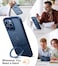 Torras UPRO Ostand Matte Series Ultra Magnetic for iPhone 15 Pro Max Case with  with Sturdy Stand, 12FT Military-Grade Shockproof &amp; Compatible with MagSafe Sleek Unbreakable Kickstand Case,Navy Blue