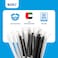 Markq Disposable Plastic Drinking Straws, 24 cm long Individually Wrapped (Black, 250 Pieces)