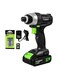 Letton - Impact Driver Power Tool With Accessories Set Black/Green/Silver 17centimeter