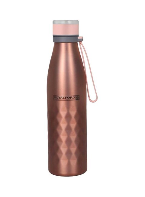 Buy Royalford Stainless Steel Vacuum Water Bottle Rose Gold in UAE