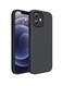 Generic Liquid Silicone Gel Rubber Full Body Protection Shockproof Drop Case Cover For Iphone 12 Pro Max 6.7Inch Black