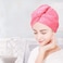 3Ctech 2 Pack Hair Towel Wrap Turban Microfiber Drying Bath Shower Head Towel With Buttons Quick Magic Dryer Dry Hair Hat Wrapped Bath Cap (E)