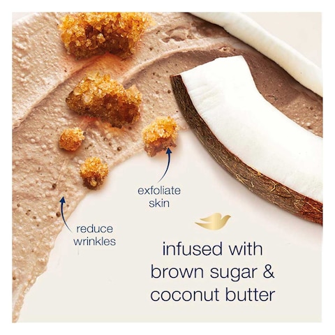 Dove Exfoliating Polish Brown Sugar And Coconut Butter Body Scrub 298g