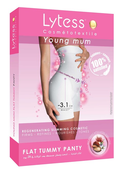 Lytess Young Mum  Flat Tummy Panty ,White, L/XL