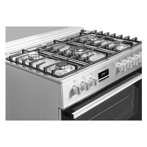 Gorenje Freestanding Gas Cooker 90cm With Cast Iron Pan Support and 105L Multifunction Fan Oven GI9321X Stainless Steel