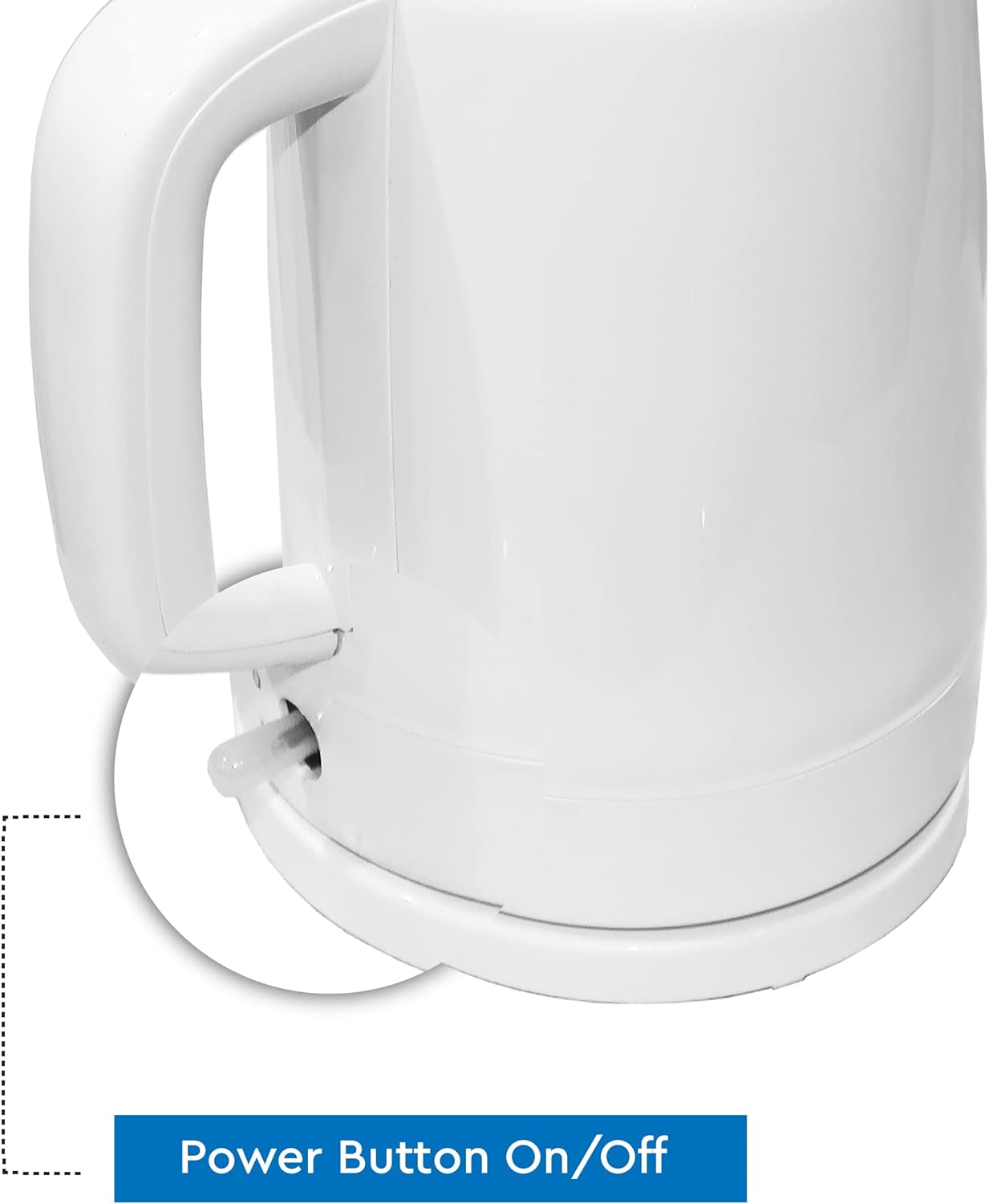 Nobel Kettles 1.7 Litre, Single Sided Water Window With 360 Degree Strix Control, Boiling Dry Protection Auto Shutoff NK17PW White With 1 Year Warranty