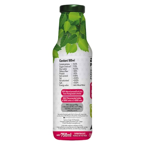Apelini Antioxidant Aronia and Pomegranate Juice 750ml