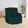 In House Velvet Rocking Recliner Chair - Dark Green - NZ30