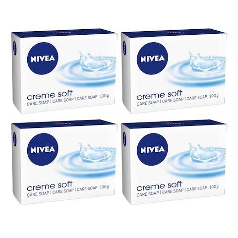 Nivea Creme Soft Care Soap White 100g Pack of 4
