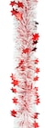 Christmas Tinsel with Stars Red 200cmx10cm