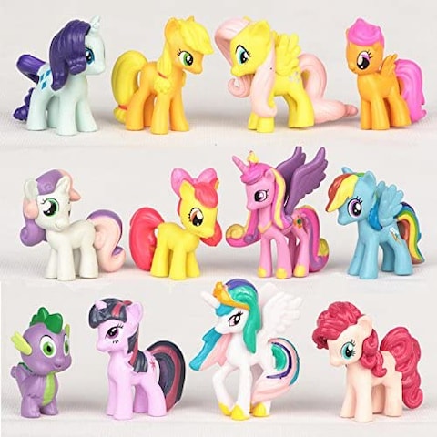 Generic 12Pcs Figures Set My Little Pony Mini Action Figure Cake Toppers
