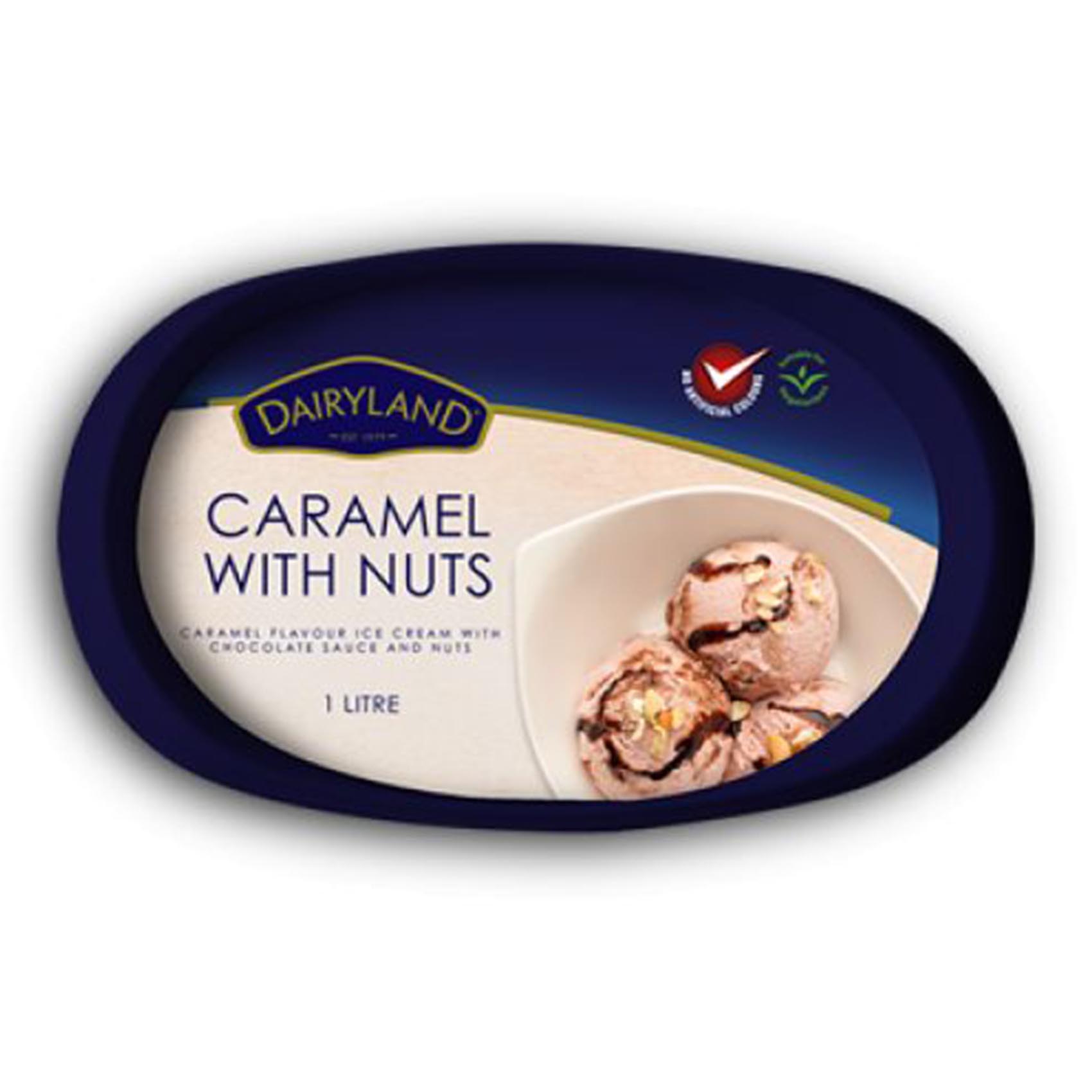 Dairyland Pinacolada Caramel With Nuts Ice Cream 1L