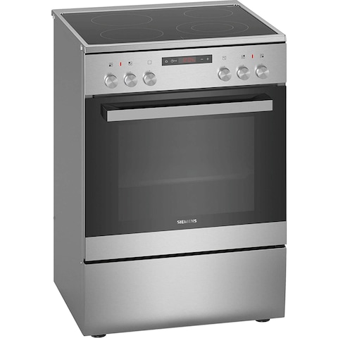 Siemens iQ300 Free-standing Electric Cooker 4 Zones HK8Q3A150M Silver/Black 60cm