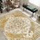 In House Velvet Turkish Rectangular Decorative Carpet - Beige - 120x80cm