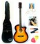 Mike Music 40Inch Acoustic Guitar With Bag And Strap And Extra Strings And Capo And Guitar Picks (40 Inch Glossy, Sunburst)