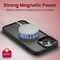 Moxedo Magnetic Protective Case 360 Protection Clear Case Hard PC with Built-in Strong Magnets Compatible with MagSafe Designed for iPhone 12/12 Pro 6.1 inch (Black)