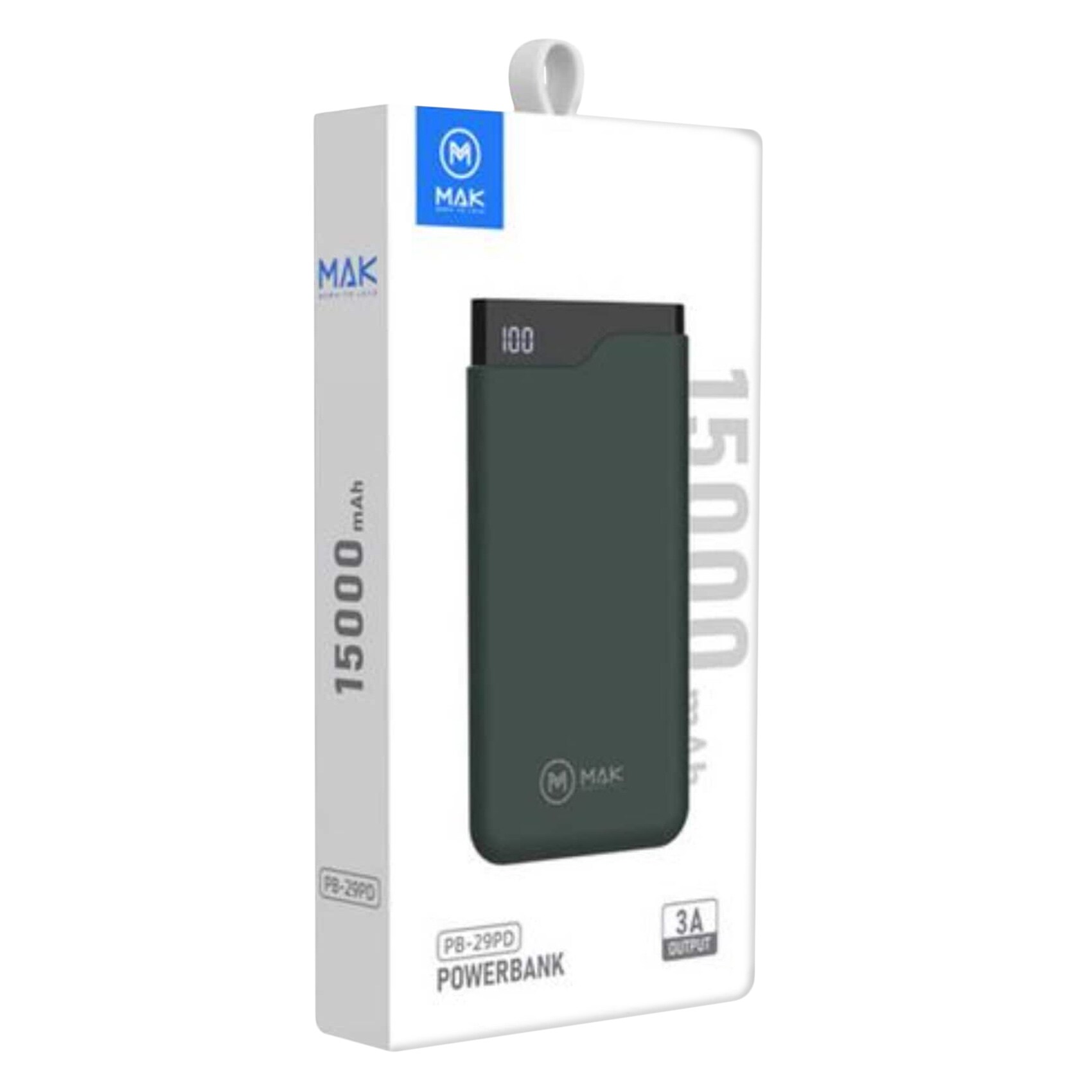 Buy Mak PB-29PD Power Bank 15000mAh Black Online | Carrefour KSA