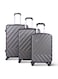 Parajohn 3-Piece Hard Side ABS Luggage Trolley Set 20/24/28 Inch, Dark Grey